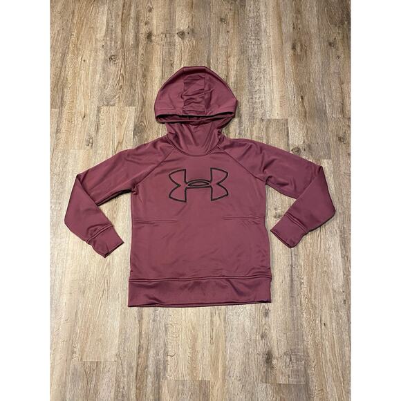 Under Armour Womens Coldgear Fleece Big Logo Hoodie Size Small - Picture 1 of 12